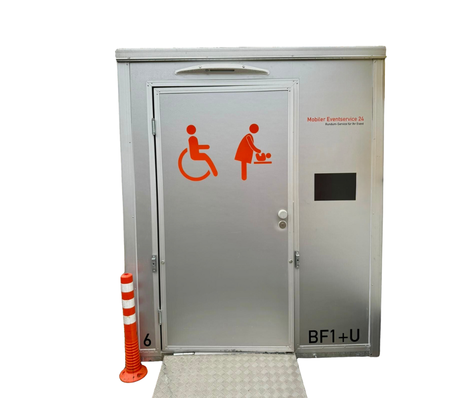 Rollstuhlgerechter mobiler Toilettencontainer